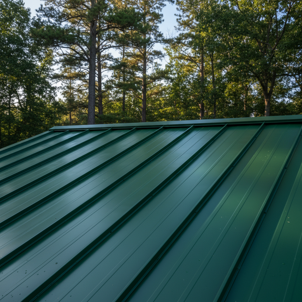 Integrated batten standing seam metal roof panel
